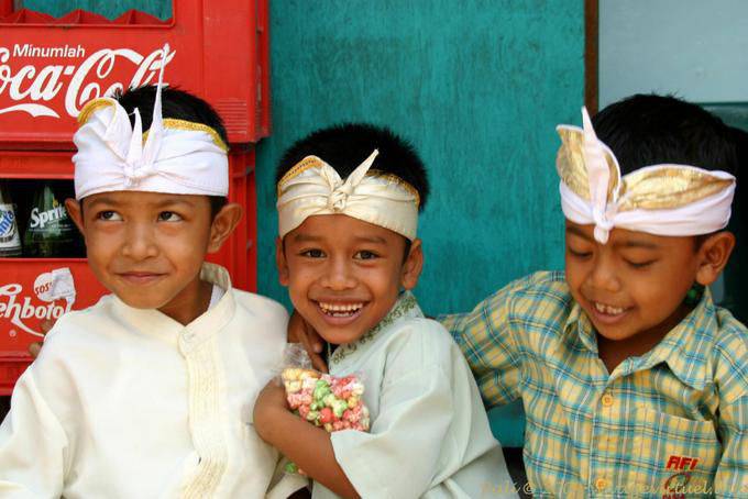 Bambini che ridono, Bangli - Bali