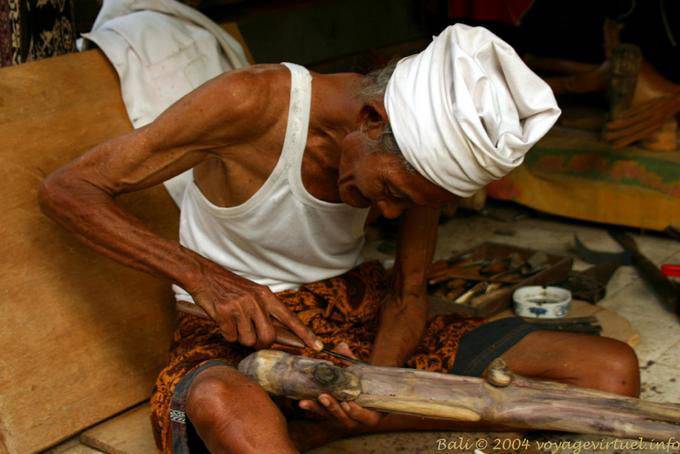 Artigiano al lavoro, Gunung Kawi - Bali