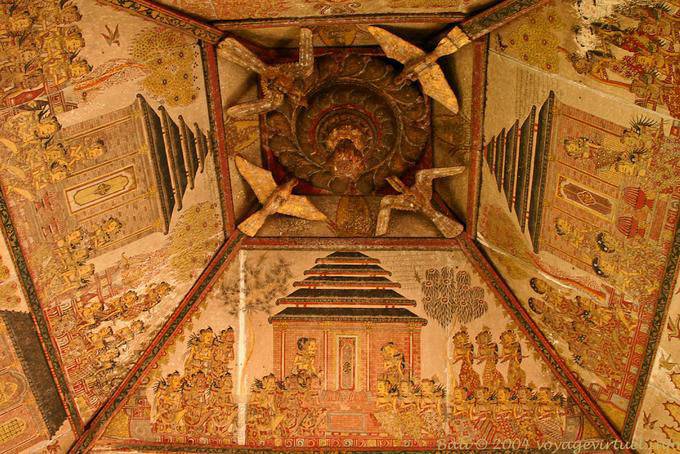 Soffitto dipinto Klungkung Palazzo Reale - Bali
