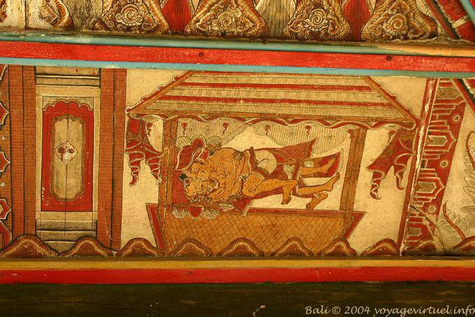 Scena erotica, muro Klungkung - Bali