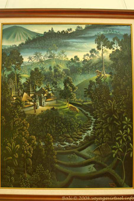 Pittura di paesaggio Balinese, Ubud - Bali