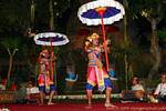 Ombrelli danza, Ubud Barong, Bali.