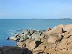 Dopo la baia di Pors Kamor, Ploumanach, Bretagna, Francia.