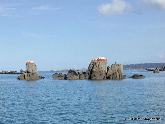 Bassa marea Rocce nel Arde Morlaix, in Bretagna - Francia