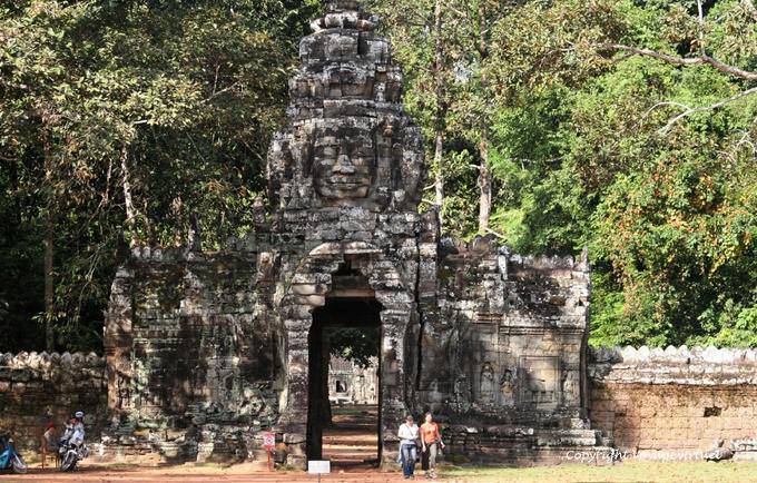 Speaker muro Quarto e gopura, Banteay Kdei, Angkor, Cambogia