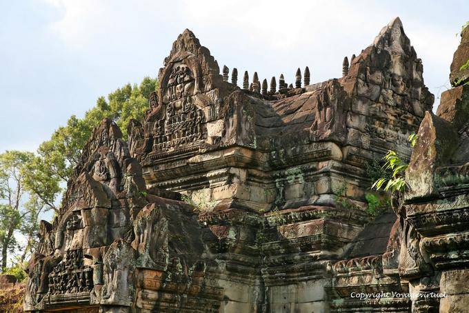 Esterno facciata di un gopura, di Banteay Samre, Angkor, Cambogia