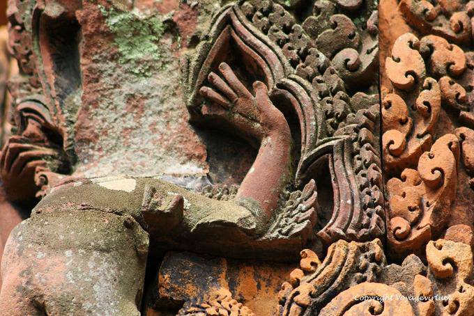 La mano del decapitato Banteay Srei, Angkor, Cambogia