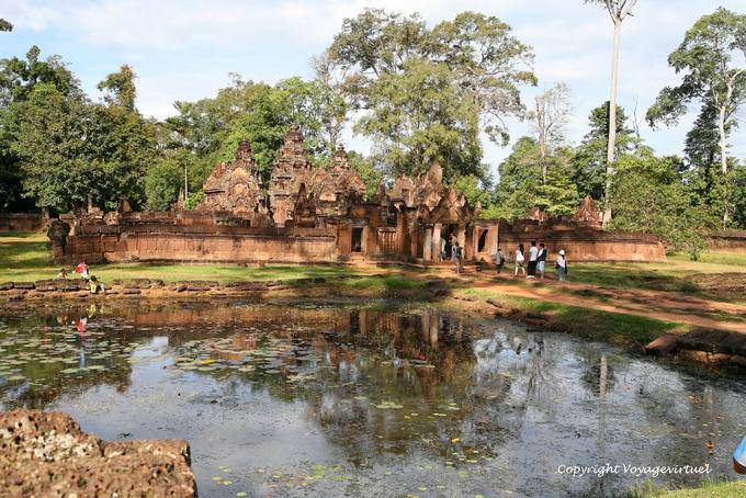 Banteay Srei, il gioiello di arte khmer arenaria rosa, Angkor, Cambogia