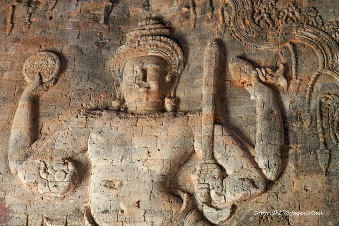 Vishnu oceano, Prasat Kravan, Angkor, Cambogia