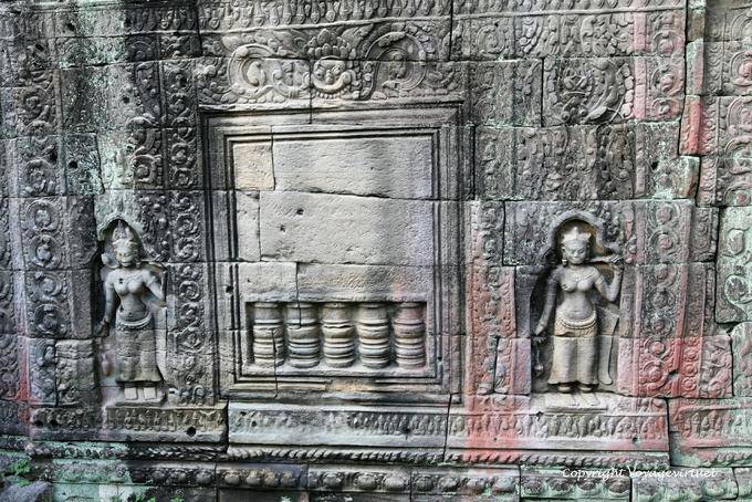 Decorazioni murali, Preah Khan, Angkor, Cambogia