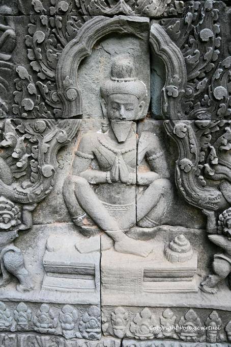 Preghiera posizione, Preah Khan, Angkor, Cambogia