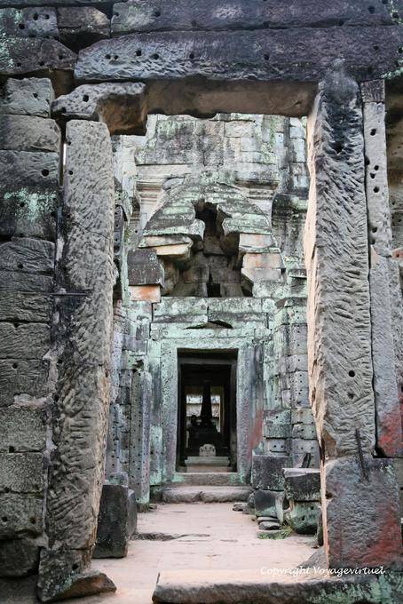 Nella complessa rete di strutture, Preah Khan, Angkor, Cambogia