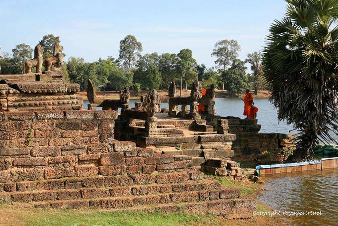 Srah Srang passi delle abluzioni tempio, Angkor, Cambogia