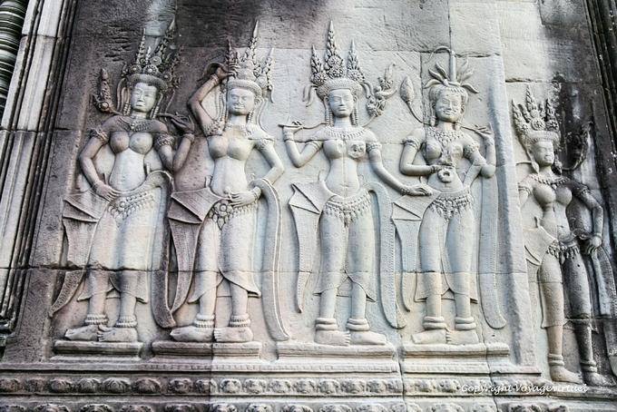 Visualizzazione di cappette Apsara, Angkor Wat, Angkor, Cambogia