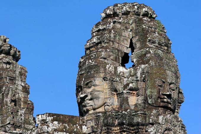 Tour idoli Bayon Angkor Thom, Angkor, Cambogia