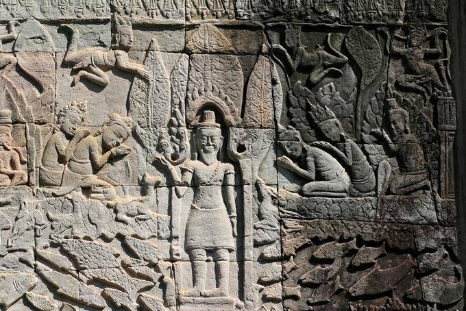 Si prega di galleria interna Bayon Angkor Thom, Angkor, Cambogia