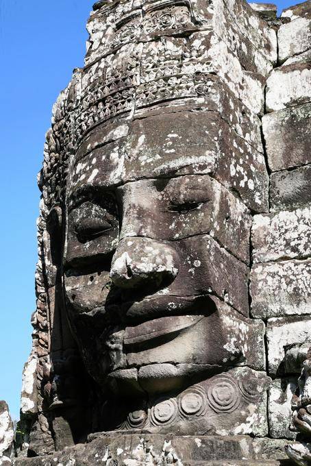 Faccia di pietra Bayon Angkor Thom, Angkor, Cambogia