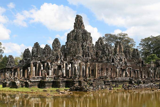 Vista generale del palazzo celeste del dio Indra, Bayon, Angkor Thom, Angkor, Cambogia