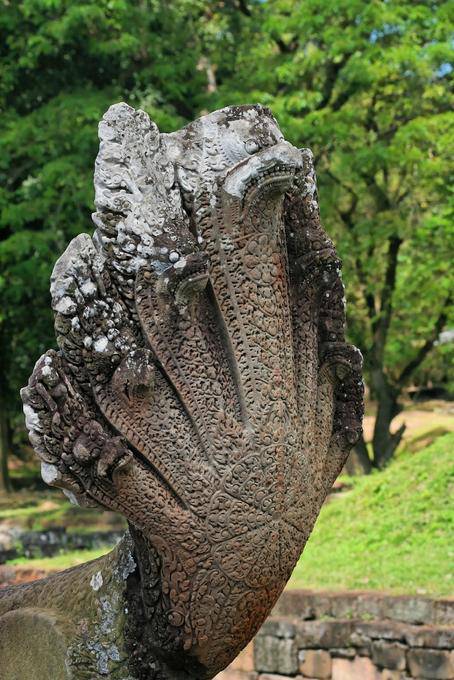 Naga con più teste, Terrazza del Re lebbroso, Angkor Thom, Angkor, Cambogia