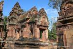 Il santuario centrale visto da dietro, Banteay Srei, Cambogia.