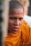 Phnom Bakheng Regard monaco giallo, Cambogia.