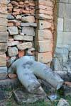 Statua incasso nel muro, Phnom Bakheng, Cambogia.