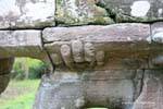 Mano close-up Victory Gate, Victory Gate, Cambogia.