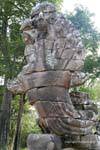 La testa di Naga serpente Victory Gate, Cambogia.