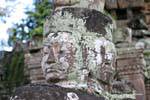 Doppia testa scolpita, Preah Khan, Cambogia.
