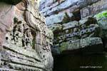 Decorazione di personaggi di preghiera, Preah Khan, Cambogia.