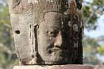 Ingegneria faccia rampa Angkor Thom, Cambogia.