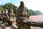 Angkor Thom Naga-ringhiere, Cambogia.