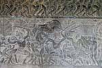 Gli uomini condannati all'esecuzione, sollievo giudizio dei morti, Angkor Wat, Cambogia.