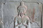 Shiva in meditazione, sollievo, re demone Ravana galleria, Angkor Wat, Cambogia.