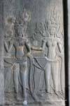 Coppia Apsaras in bassorilievo, Angkor Wat, Cambogia.