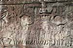 Battaglia elefanti Bayon Angkor Thom, Cambogia.