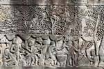 Festa preparazione fregio Bayon Angkor Thom, Cambogia.