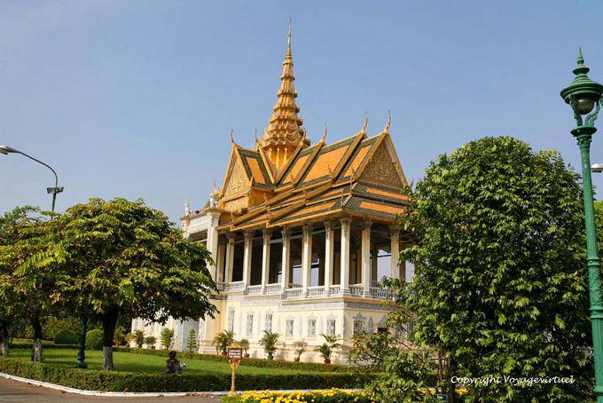 Padiglione Chanchhaya vista laterale del Palazzo Reale, Phnom Penh - Cambogia