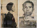 I torturatori hanno fotografato con cura i prigionieri al loro arrivo, Tuol Sleng, Phnom Penh, Cambogia.