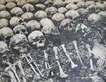 Skulls bendato, Tuol Sleng, Phnom Penh, Cambogia.