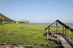 Ponton a Chong Khneas, Tonle Sap, Cambogia.