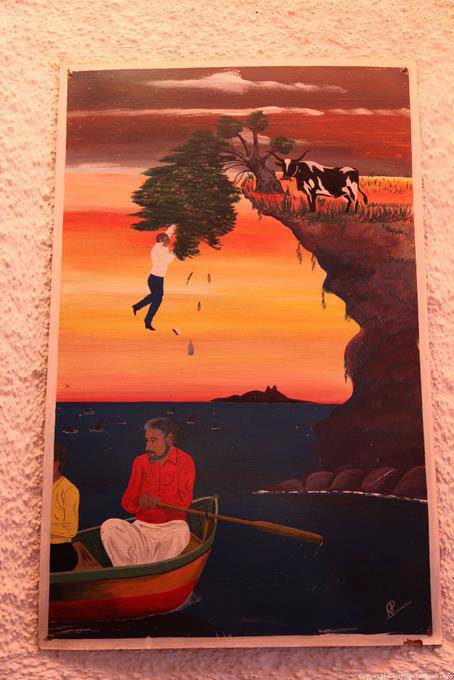 São Vicente, Calhau, pittura morale del ristorante - Capo Verde