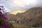 Santo Antão, Pedracin, buganvillea a Valley, Capo Verde.