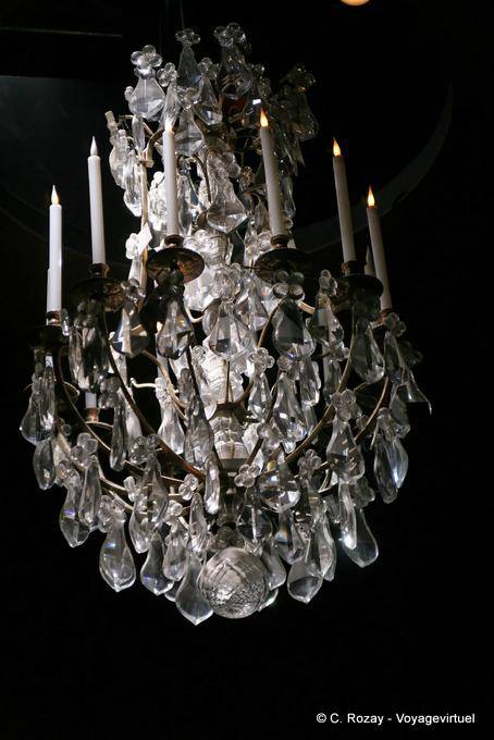 Sala degli Specchi, candele lampadario, Versailles