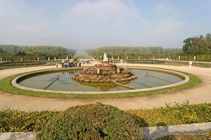 Vista dalle scale di Latona, Versailles