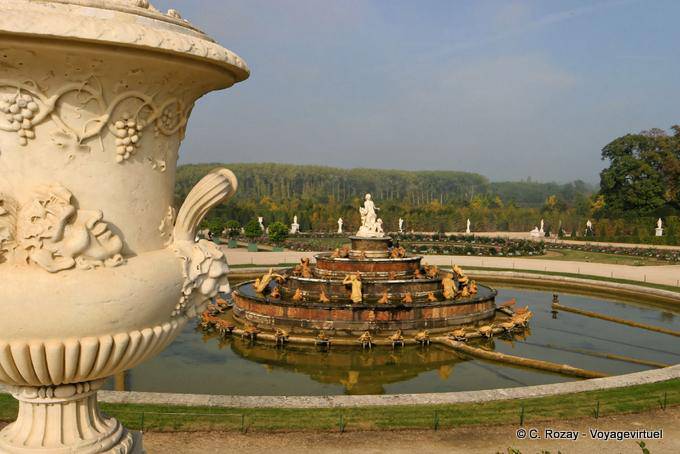 Vista su Fountain Latona, Versailles