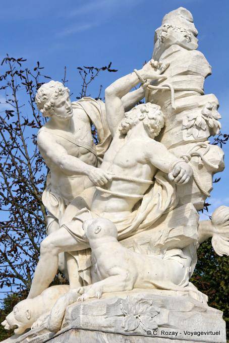 Statua di Aristeo e Proteus da Slodtz, Apollo Basin, Versailles