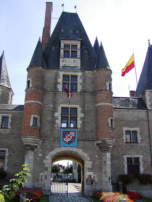 Ingresso del Castle Stuart, rinascimentale Aubigny, Francia.