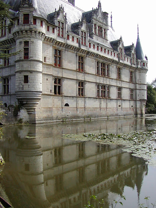 Side in Indre, Château d'Azay-le-Rideau, Francia.