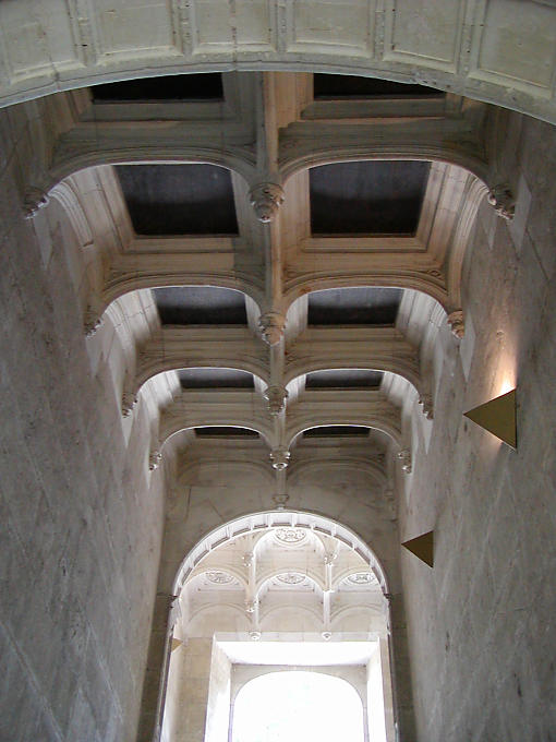 Scale nella facciata, Château d'Azay-le-Rideau, Francia.